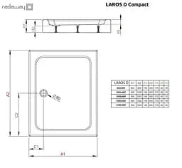 Душовий піддон Radaway Laros D 100 x 90 SLD91017-01 - мініатюра 5