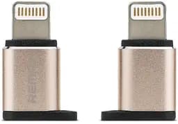 Перехідник Remax RA-USB2 microUSB to Lightning золотистий - мініатюра 2