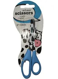 Ножиці канцелярські Offtop Зоопарк Корова блакитний (849942)