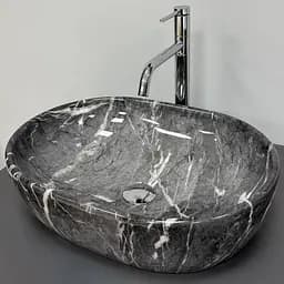 Умивальник VBI Modena S black onyx накладний VBI-012008, Чорний матовий