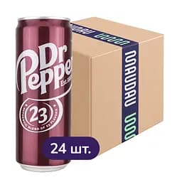 Упаковка напитка Dr. Pepper Regular 7.92 л (0.33 л х 24 шт.) з/б