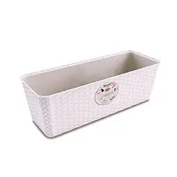 Вазон пластиковий Natural, прямокутний, з автополивом, 9,2 л (73500)