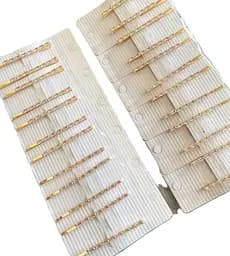 Набір заколки-невидимки з декоративним ланцюжком 24 шт Золотистий