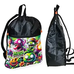 Рюкзак-мешок для обуви,спортивной формы Растения Против Зомби детская сумка для сменки с расширителем (01373)