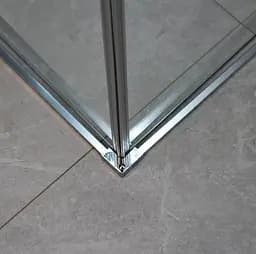 Душова кабіна Dusel DL194 Chrome 90x90, Хром, Універсальна, прозорий, хром, 90x90 - мініатюра 3