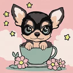 Набор для росписи по номерам для детей 5+ Милый щенок, Ideyka, 25x25 см, КНО6270