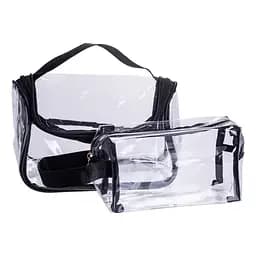 Набір косметичок Yiwu HP-16-6K, 23х14.5х17 см / 18х8х10.5 см водонепроникні 2 шт. прозорі