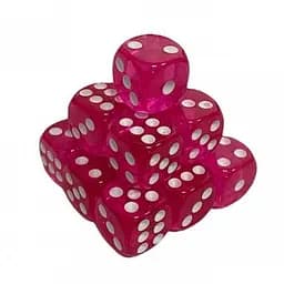 Настольная игра Games 7 Days Кубик D6 прозрачный с точками (розовый) , 1 шт. (g7dtransd6dotspink)