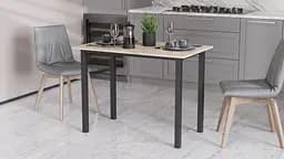 Стол универсальный Knap Ferrum-decor 750x1000x600 Черный металл ДСП Дуб Сан-Марино 16 мм (FRD-106339)