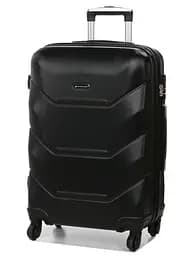 Валіза середня M Madisson Snowball 32303 пластикова 70л Чорний