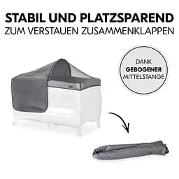 Сітка для дитячого манежу Hauck Travel Bed Canopy Grey, сіра (59920-4) - мініатюра 4