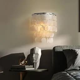 Срібне бра ATHELIA із перламутровими пластинами Line F 1537/2 CH