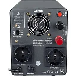 ДБЖ Gemix PSN-500U, 500VA/350W 12V/220V, 5/7/9A, 2xSchuko, без АКБ - мініатюра 3