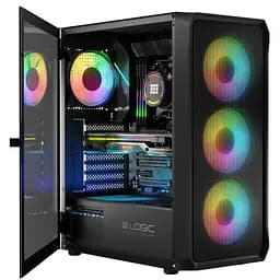 Корпус LogicConcept PORTOS MESH+GLASS ARGB fans 4x120 мм BLACK без БЖ ATX (AT-PORTOS-10-0000000-0002) - мініатюра 9