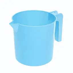 Стакан мірний пластмасовий із ручкою для харчових продуктів 1750 мл  Блакитний 88219