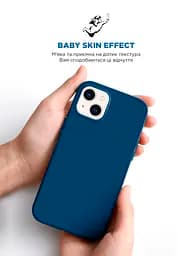 Силиконовый чехол для Apple iPhone 14 Plus, ICON2 Case, синий, противоударный, панель, защита всего корпуса, матовая поверхность Soft Touch, выступает над дисплеем, совместим с защитными стеклами и пленками, с микрофиброй, ArmorStandart (ARM63611) - мініатюра 8