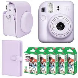 Набір камера Fujifilm Instax Mini 12, Фотопапір 50 шт, Чохол, Фотоальбом 108 фото Фіолетовий