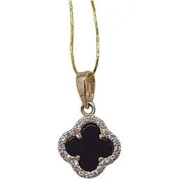 Золота підвіска Платон Конюшина з агатом. 2П162/67Б