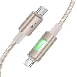 Дата кабель Hoco U144 New Type-C to Type-C 60W (1.2m) Gold - мініатюра 4