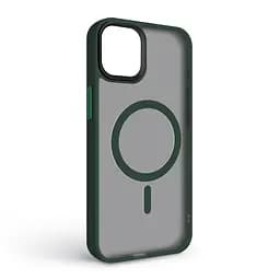Чехол для Apple iPhone 15 Plus, Uniq MagCase, зеленый, противоударный, панель-накладка с MagSafe, ударопрочный TPU+PC, с магнитом MagSafe, поддержка полноценной беспроводной зарядки, ArmorStandart (ARM75323) - мініатюра 2