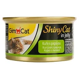 Влажный корм для кошек GimCat ShinyCat in Jelly с курицей и папайей 70 г