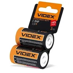 Батарейка C (R14), солевая, Videx Excellent!, 2 шт, 1.5V, Shrink (R14P/C 2pcs SHRINK CARD)