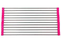 Сушка для посуду на раковину з нержавіючої сталі рожева 23*37 см Kitchen Drainboard - мініатюра 3