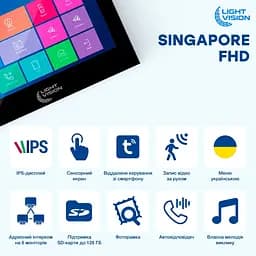 Відеодомофон 7" WiFi Tuya Light Vision SINGAPORE (AI) FHD Black (82-00241) - мініатюра 6