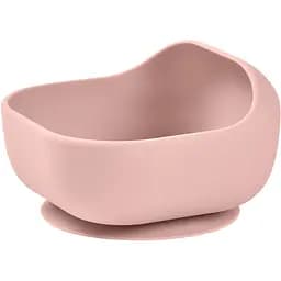 Миска Beaba силіконова на присосці з бортиком 350 мл рожева (913612)