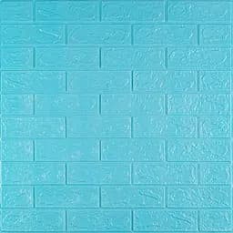 3D панель самоклеюча цегла Бірюза 700х770х3мм (002-3) SW-00000573