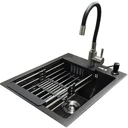 Комплект мийка + змішувач Romzha Arta U-350S BL (С)