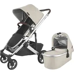 Прогулянкова коляска Uppababy Cruz V2 - Declan + Люлька Uppababy Carrycot-Declan-Oat Melange Silver Frame