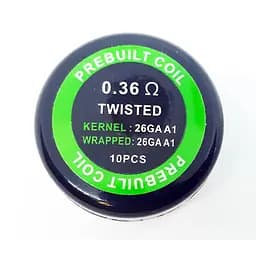 Комплект спіралей PREBUILT Twisted Coil 0.36 10 шт Ом (bs059) - мініатюра 2