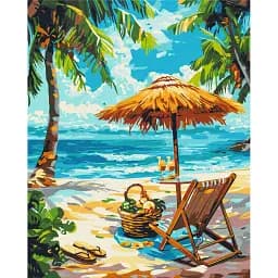 Картина по номерам Brushme Пляжный релакс 40x50 см