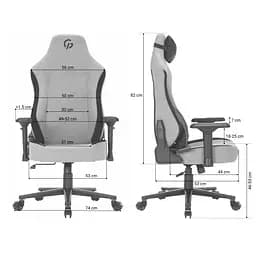 Ігрове крісло GamePro Linen fabric Dark grey (GC715DG) - мініатюра 19