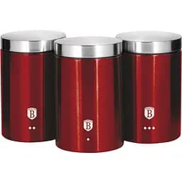 Набір ємностей Berlinger Haus Burgundy металевих 3 шт. (BH 1343)