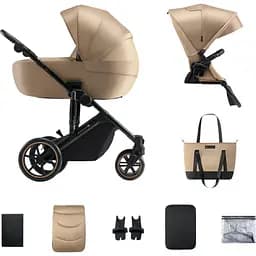 Универсальная коляска 2 в 1 Kinderkraft Prime 2 Sandrose Beige (KSPRIM02BEG2000)