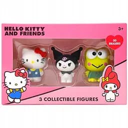 Фігурка Hello Kitty та її друзі (Хелло Кітті, Куромі, Кероппі), набір із 3 гумок - мініатюра 2