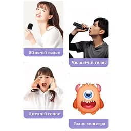 Портативна Bluetooth колонка K18 з LED-підсвічуванням 2 мікрофони чорний - мініатюра 6