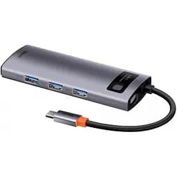USB-хаб Baseus Metal Gleam Series 5-in-1 Multifunctional Type-C Hub Space Gray (CAHUB-CX0G) [72630] - мініатюра 3