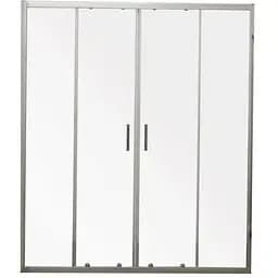 Дверь в нишу Mixxus Premium Diverse SD01-160x185-TR хром прозрачное стекло 5 мм MI6875, универсальная, прозрачная, хром