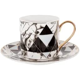 Чашка з блюдцем Lefard, 220 мл, чорний (165-365)