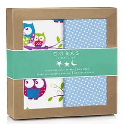 Пелюшки багаторазові Cosas дитячі Blue Owls 2 шт., 80х100 см, блакитні