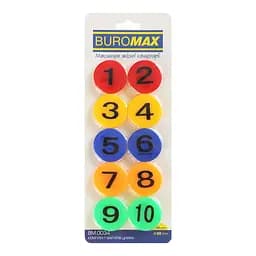 Комплект магнитов Цифры, 10 шт., 30 мм