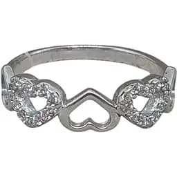 Срібне кільце Qvaliz з фіанітами. 901-01017 16