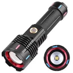 Ручний потужний ліхтар PLD G25-TG zoom + Type-C + Power Bank 1х26650 (3хААА) 5 режимів - мініатюра 2