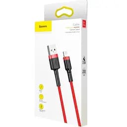 Кабель Baseus Сafule Cable USB to Lightning 2.4A 2m CALKLF-C09 Red - мініатюра 5