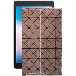 Чехол StatusCASE из экокожи для планшета Alcatel 3T 8 2020 Коричневый ромб