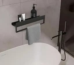 Полиця для ванни Rea SF01 60 black matt REA-06002, Чорний матовий - мініатюра 2