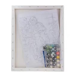 Набір для розпису по номерах "Байкер в місті" 40*50 см, IDEA2-GX47175, ТМ "99IDEAS" - мініатюра 6